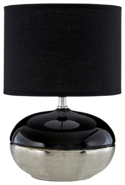Honey Two Tone - Ceramic - Table Lamp - Black & Silver